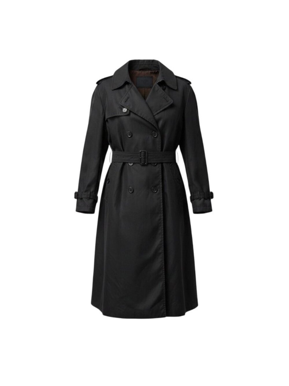 Prada Nylon Trench Coat Long Black S